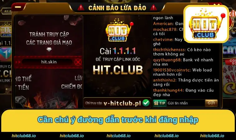 Cần chú ý đường dẫn trước khi đăng nhập