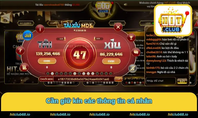 Cần giữ kín các thông tin 
