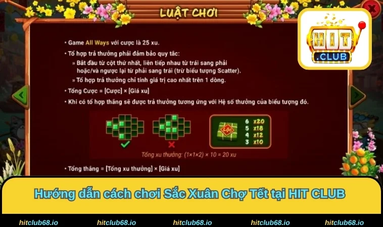 Hướng dẫn cách chơi Sắc Xuân Chợ Tết tại HIT CLUB 
