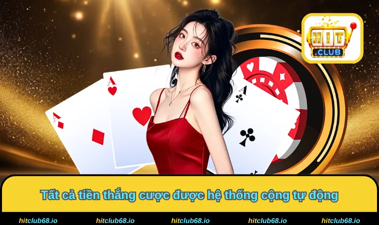 Tất cả tiền thắng cược được hệ thống cộng tự động 