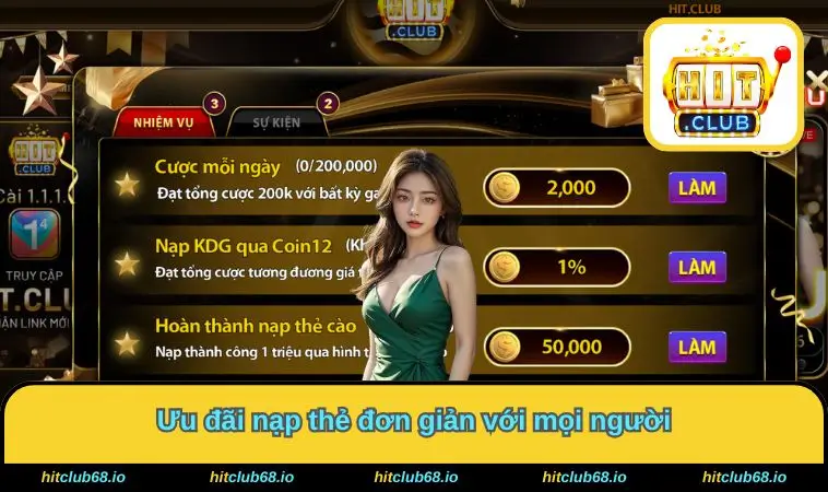 Ưu đãi nạp thẻ đơn giản với mọi người